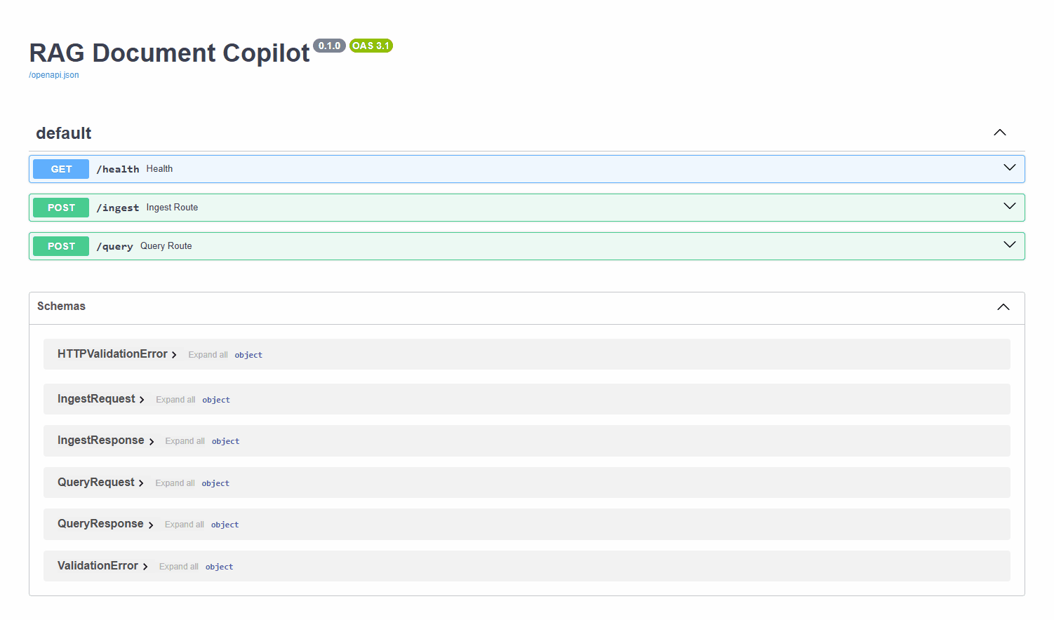 RAG Document Copilot answering a document question and showing source-page citations